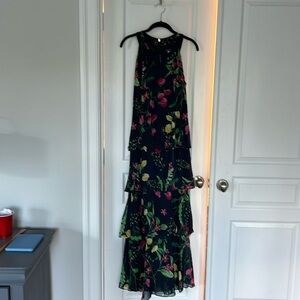 Navy Blue Floor Length Dress